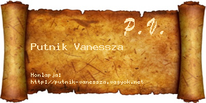 Putnik Vanessza névjegykártya